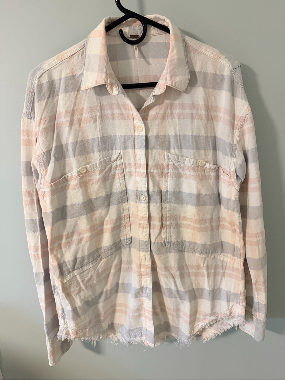 Free People Loveland Plaid Button-Down Shirt, size small